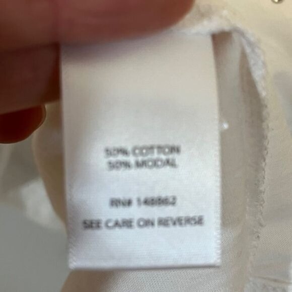 Torrid Top Women 28 White Pullover Rhinestone Neutral Retro 80s Summer Feminine - Picture 11 of 15